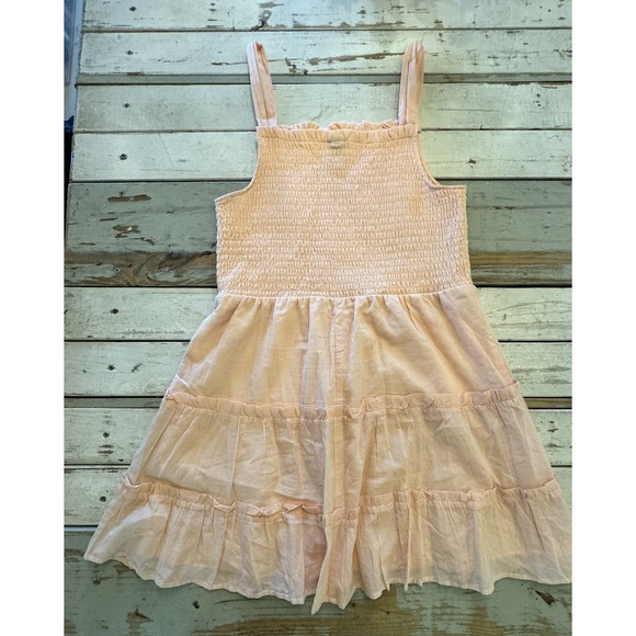 Wild Fable Dress Smocked Top Peach Tiered Sundress Size Extra Large - Picture 11 of 11
